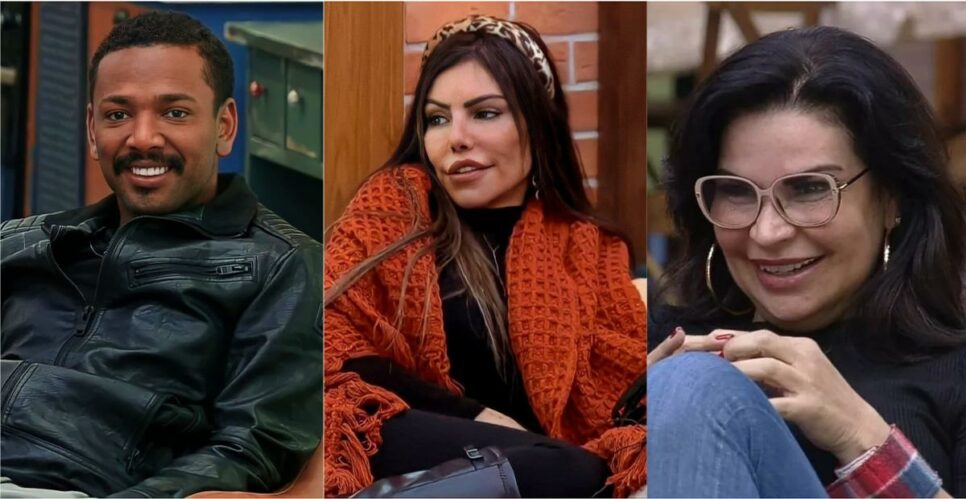 A Fazenda 13: descubra quem será o primeiro eliminado do reality show da Record entre Nego do Borel, Solange Gomes e Liziane Gutierrez (Foto: Reprodução)