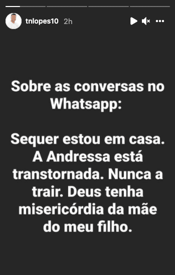 Após Andressa Urach expôr conversas e anunciar volta à prostituição, ex-marido se pronuncia (Reprodução/Instagram)