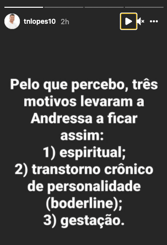 Após Andressa Urach expôr conversas e anunciar volta à prostituição, ex-marido se pronuncia (Reprodução/Instagram)