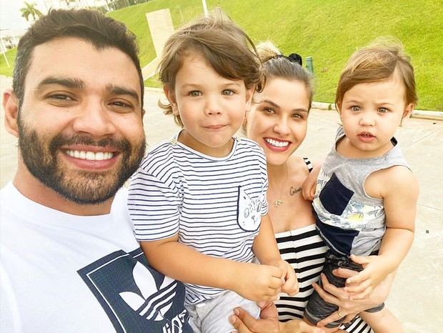 A famosa mulher do cantor sertanejo Gusttavo Lima, Andressa Suita fala sobre saúde dos herdeiros (Foto: Reprodução)