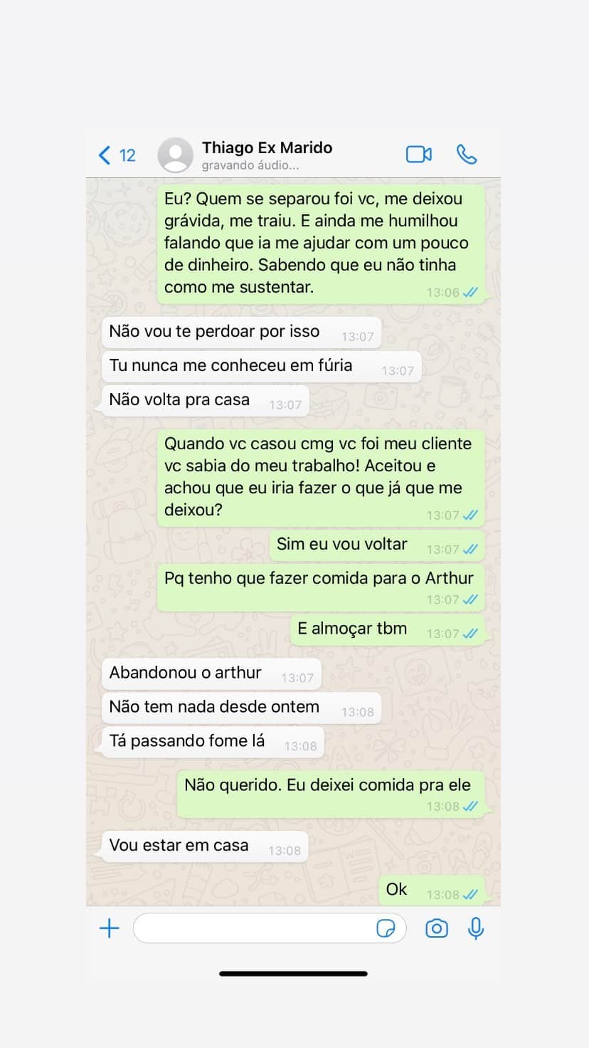 Andressa Urach expõe conversa com ex-marido (Reprodução/Instagram)