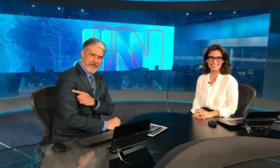 William Bonner e Renata Vasconcellos no Jornal Nacional (Foto: Reprodução)