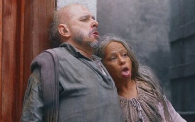 Nos Tempos do Imperador: Apaixonados, Licurgo e Germana morrem juntos atropelados por trem (Reprodução/Globo)