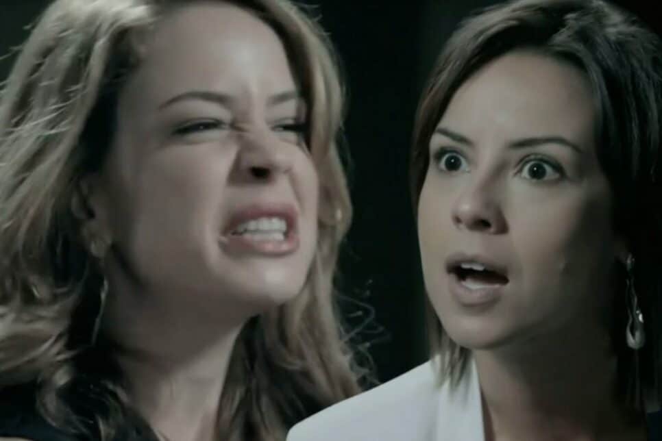 Cristina (Leandra Leal) e Maria Clara (Andreia Horta) em Império (Reprodução/Globo)