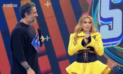 Imagem do post Joelma solta indireta para Ximbinha no Caldeirão após Mion perguntar sobre Calypso: “Voltar para o ex?”