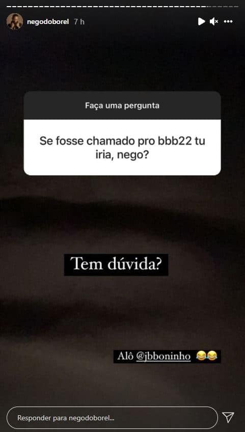 Após expulsão de A Fazenda, Nego do Borel pede vaga no BBB (Reprodução/Instagram)