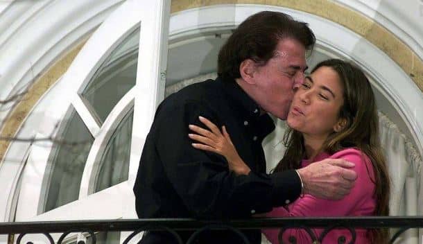 Silvio Santos e Patricia Abravanel após o sequestrador ser preso (Foto: Reprodução)