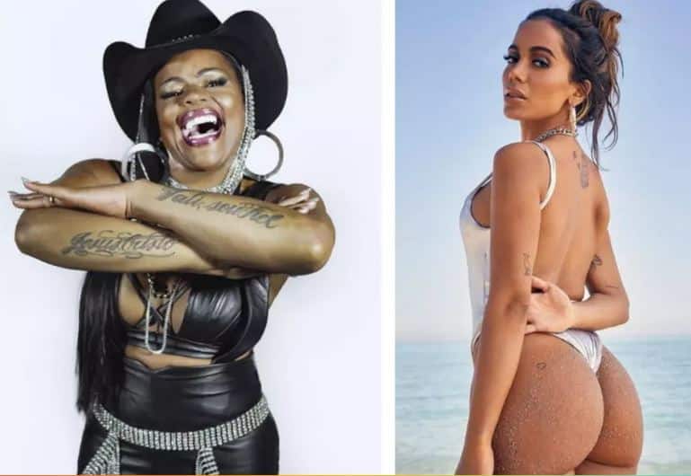 Tati Quebra Barraco revela frase escrita na tattoo que Anitta tem no ânus (Foto: Reprodução)