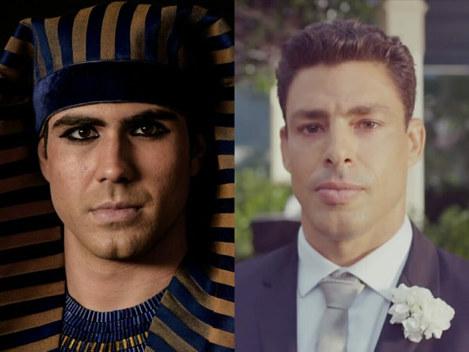 José (Juliano Laham) de Gênesis e Christian (Cauã Reymond) de Um Lugar ao Sol (Foto: Reprodução)