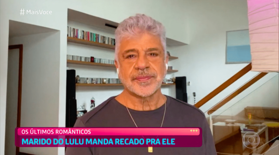 Lulu Santos cai no choro ao vivo após declaração do marido (Reprodução/Globo)
