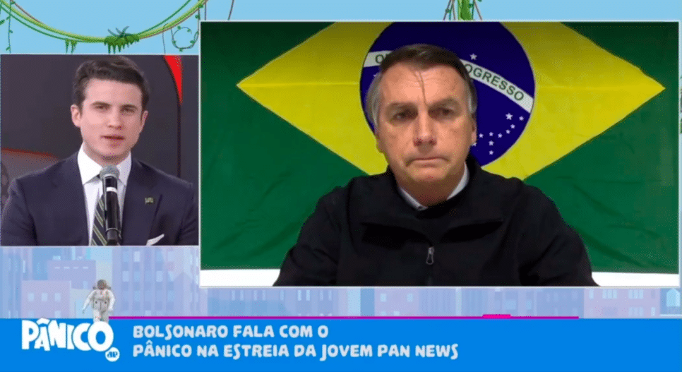 Ao vivo, Jair Bolsonaro abandona entrevista após pergunta sobre rachadinha (Reprodução/Jovem Pan)