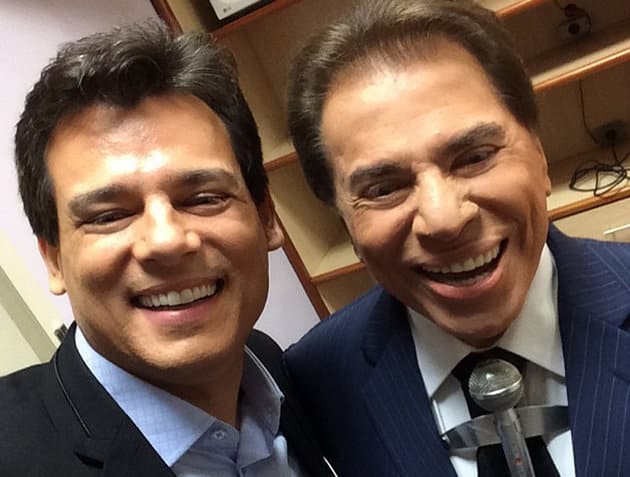 Celso Portiolli e Silvio Santos (Foto: Reprodução)