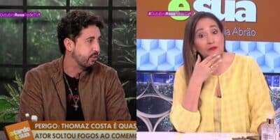 Imagem do post Thiago Rocha discute feio com Sonia Abrão ao vivo e clima pega fogo