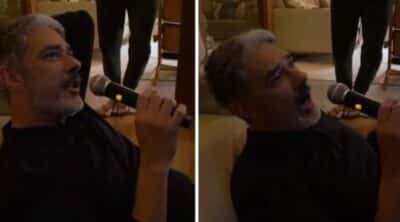 Esposa de William Bonner revela lado cantor do jornalista e surpreende: 'Uma voz dessas' Foto: Reprodução