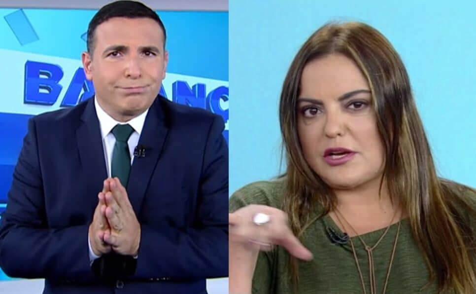 Gottino e Fabíola Reipert do Balanço Geral da Record (Foto: Reprodução)