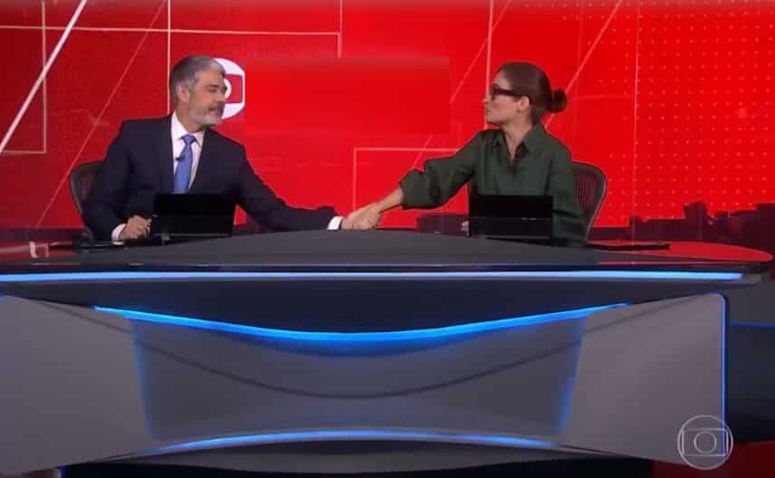 Renata Vasconcellos e Bonner (Foto: Reprodução)