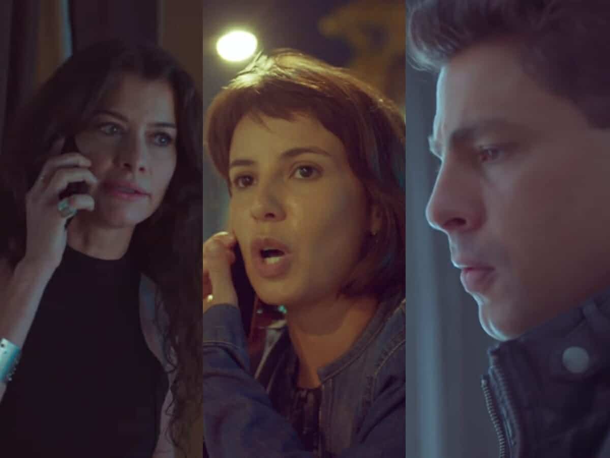 Bárbara (Alinne Moraes), Lara (Andréia Horta) e Christian (Cauã Reymond) de Um Lugar ao Sol (Reprodução - TV Globo)