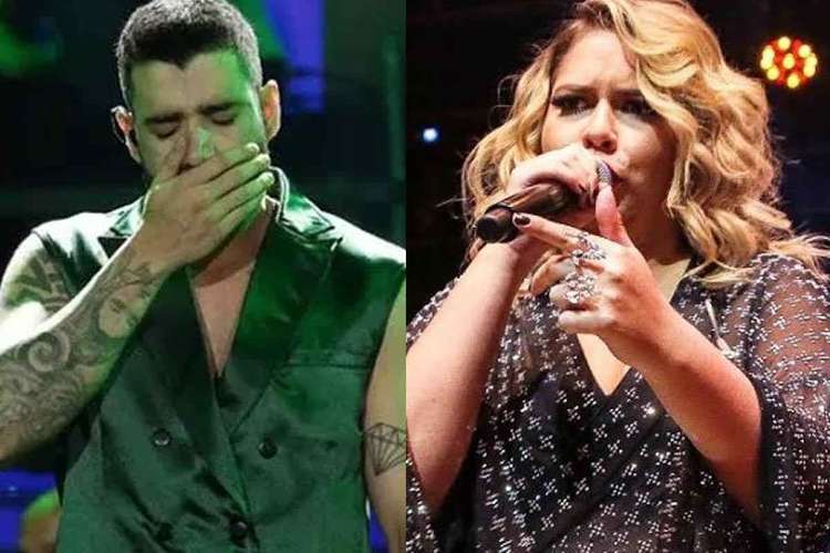 Gusttavo Lima se emociona em show após morte de Marília Mendonça (Foto: Reprodução)