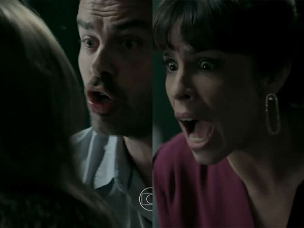 Maurílio (Carmo Dalla Vecchia), Bruna (Kíria Malheiros) e Danielle (Maria Ribeiro) em Império (Reprodução/Globo)