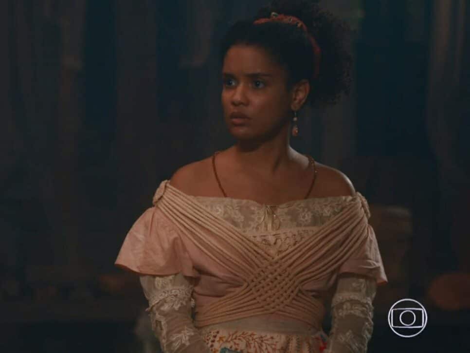 Zayla (Heslaine Vieira) de Nos Tempos do Imperador (Reprodução - TV Globo)