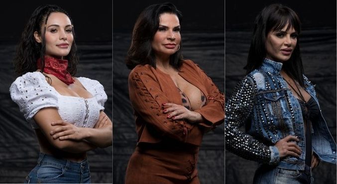 A Fazenda 13: estão na roça esta semana Aline Mineiro, Solange Gomes e Valentina Francavilla (Foto: Reprodução)