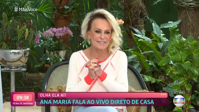 Ana Maria Braga ao vivo no Mais Você (Foto: Reprodução)