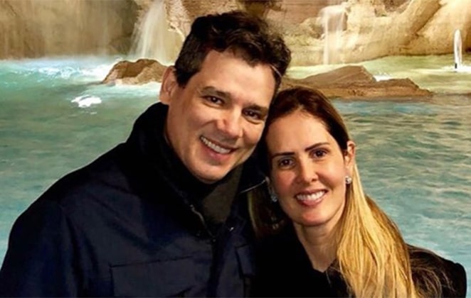 Celso Portiolli ao lado da sua esposa (Foto: Reprodução)