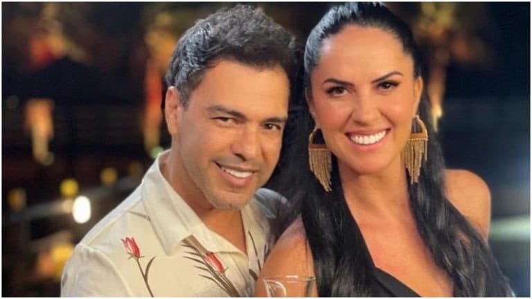 O cantor sertanejo, Zezé Di Camargo ao lado de sua noiva. Graciele Lacerda (Foto: Reprodução)