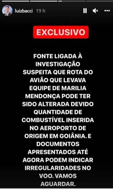 Luiz Bacci comenta sobre Marília Mendonça (Foto: Reprodução)
