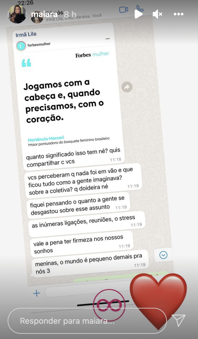 Maiara emociona ao expor desabafo de Marília Mendonça dias antes da morte (Reprodução/Instagram)