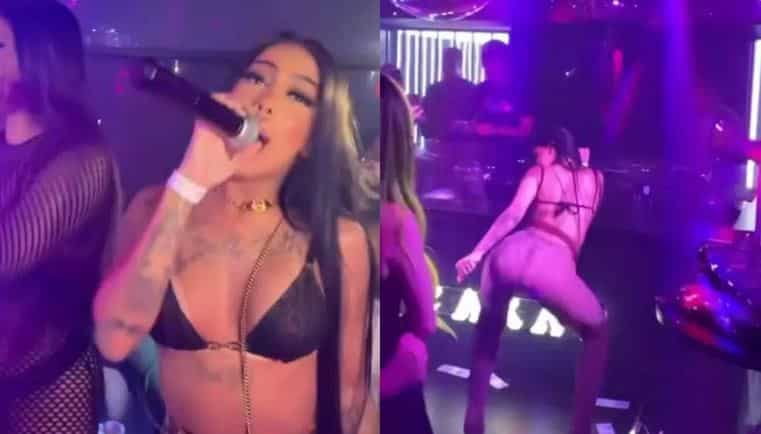 MC Mirella aproveitou que está solteira para curtir a noite em uma festa (Foto: Reprodução)