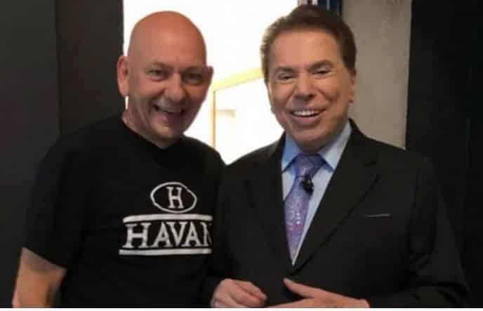 Silvio Santos ao lado de Luciano Hang, dono das lojas Havan (Foto: Reprodução)