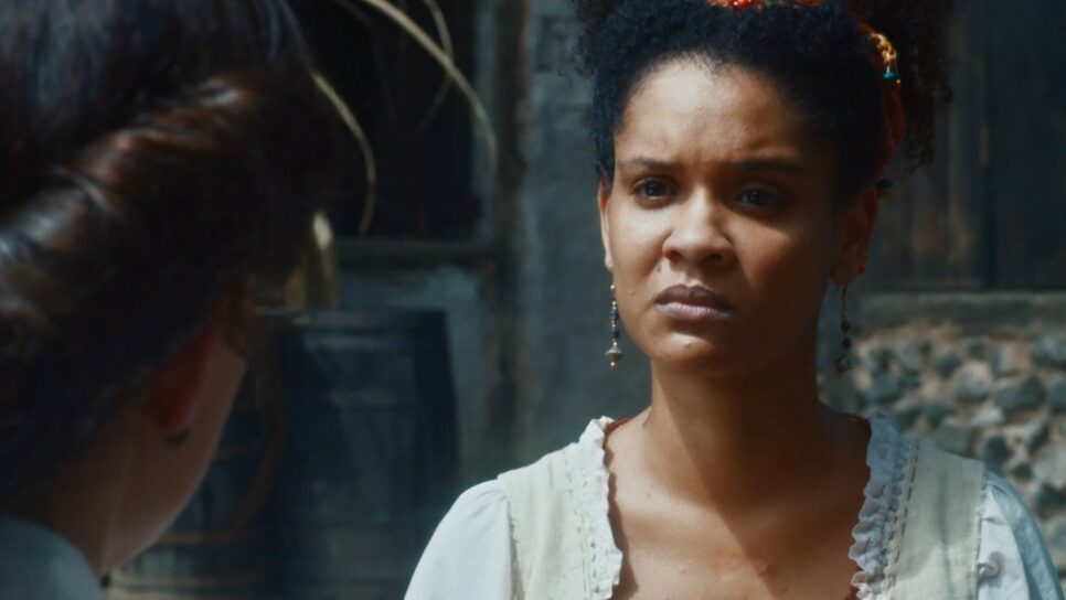 Zayla (Heslaine Vieira) em Nos Tempos do Imperador (Reprodução/TV Globo).