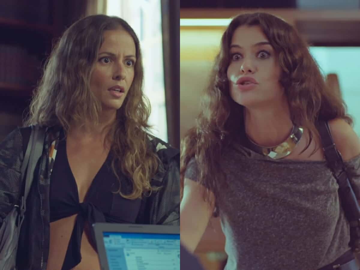 Érica (Fernanda de Freitas) e Bárbara (Alinne Moraes) em Um Lugar ao Sol (Reprodução/Globo)