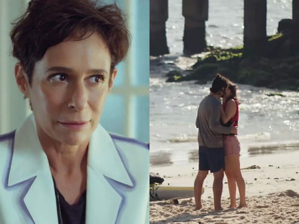 Rebeca (Andrea Beltrão), Felipe (Gabriel Leone) e Bela (Bruna Martins) de Um Lugar ao Sol (Reprodução - Divulgação - TV Globo)