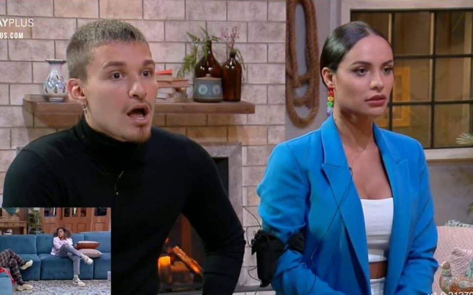 A Fazenda 13: Aline Mineiro e MC Gui ficam chocados com fofoca (Foto: Reprodução)