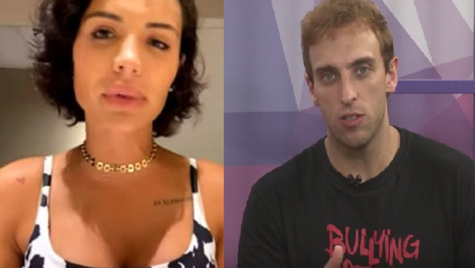Aline Mineiro e Leo Lins após A Fazenda (Foto: Reprodução)