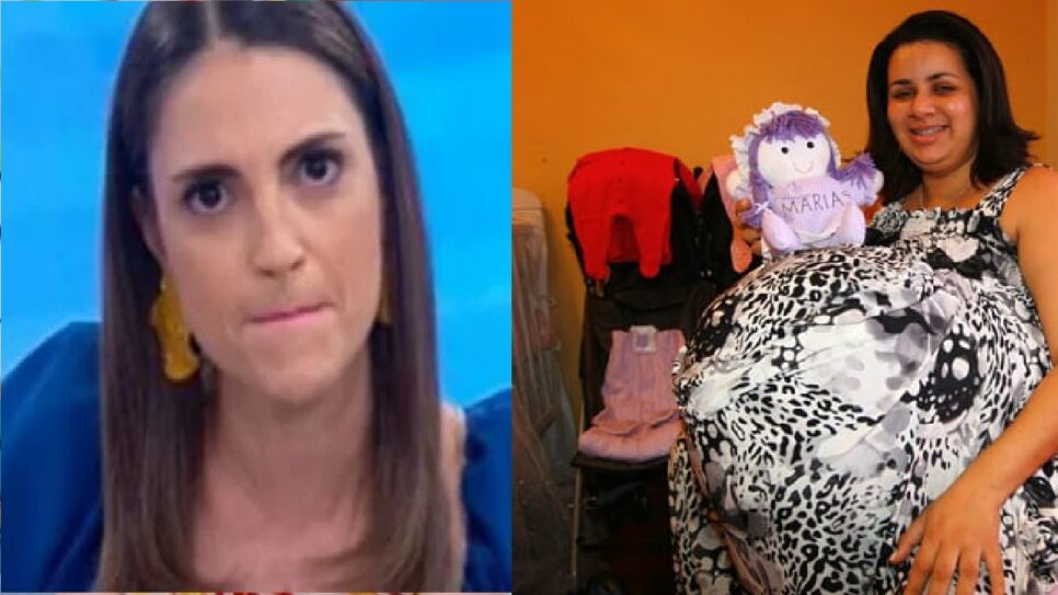 Apresentadora Chris Flores e Grávida de Taubaté (Foto: Reprodução)