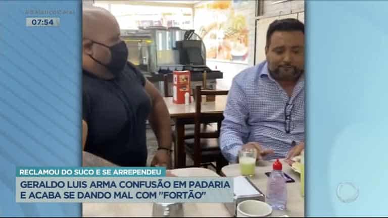 O famoso apresentador do Balanço Geral Manhã da Record, Geraldo Luís arruma confusão em padaria (Foto: Reprodução)