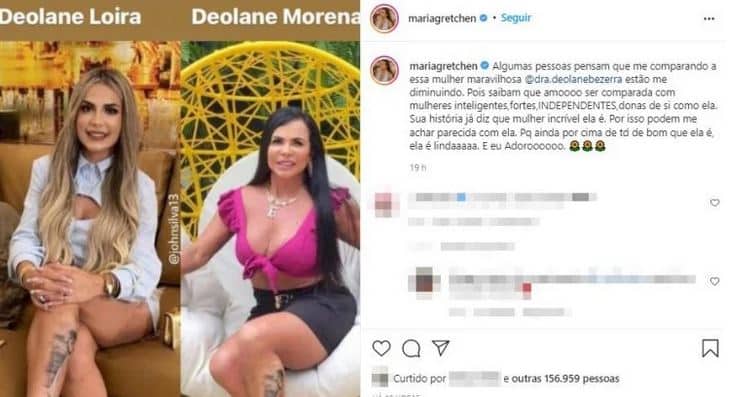 Gretchen se chama de Deolane morena e manda recado (Foto: Reprodução)