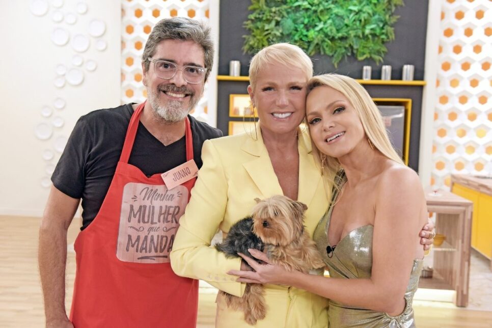 Programa Eliana: Xuxa e Junno Andrade participaram do quadro Minha Mulher é Que Manda (Foto: Reprodução)