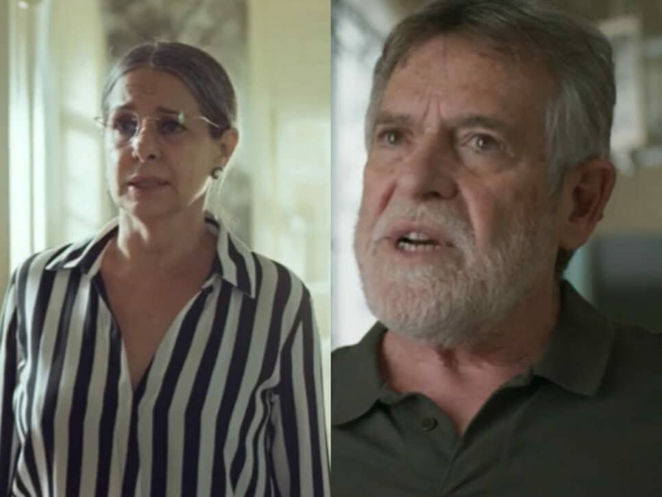 Mercedes (Angela Figueiredo) e Santiago (José de Abreu) em Um Lugar ao Sol (Reprodução/Globo)