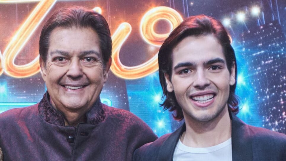 Faustão e João Guilherme (Foto: Reprodução)
