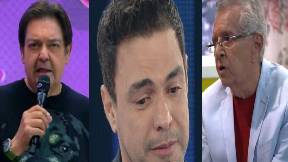Faustão, Zezé e Carlos Alberto (Foto: Reprodução)