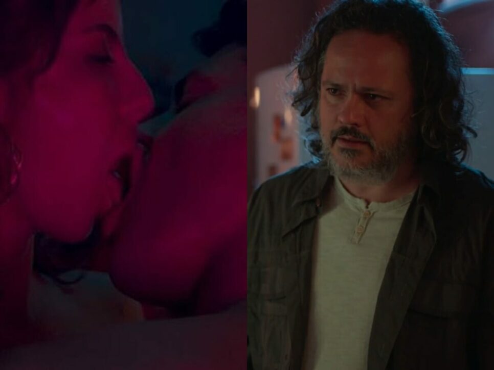 Lara (Andréia Horta), Christian (Cauã Reymond) e Mateus (Danton Mello) de Um Lugar ao Sol (Reprodução - TV Globo)