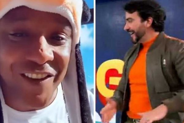 Márcio Vitor e Padre Fábio de Melo (Foto: Reprodução)