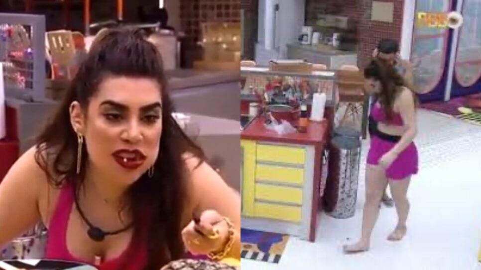 BBB22: Naiara enoja web ao comer de boca aberta e matar barata descalça (Reprodução/Globo)