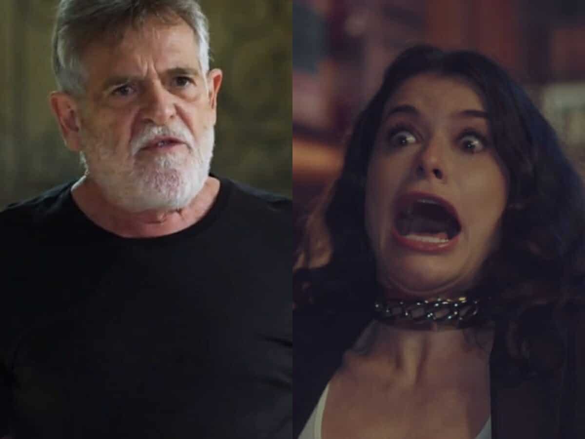 Santiago (José de Abreu) e Bárbara (Alinne Moraes) de Um Lugar ao Sol (Reprodução - TV Globo)