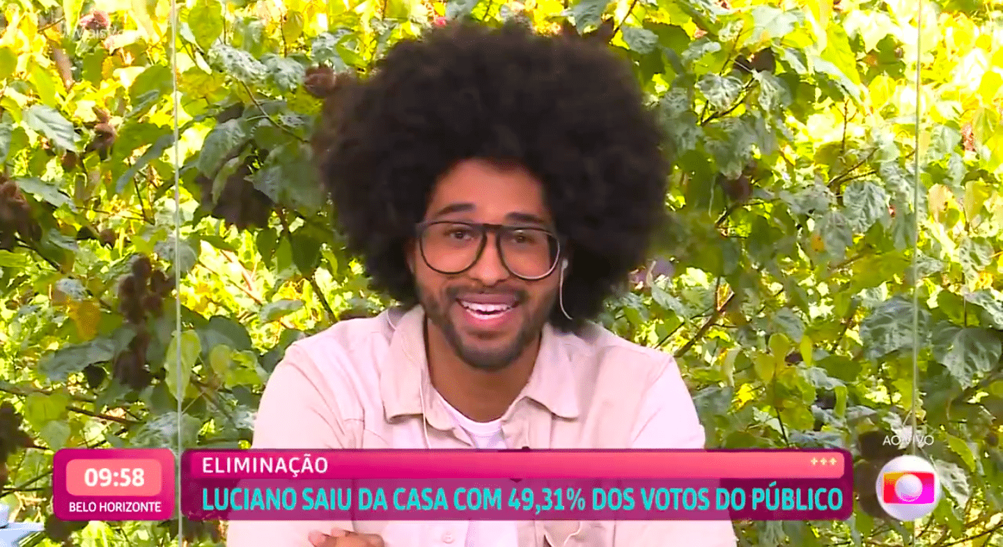 Eliminado do BBB22e com sonho de ser famoso, Luciano pede chance em novela da Globo (Reprodução/Globo)