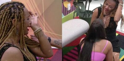 Imagem do post BBB22: Natália surta completamente com beijo de Eslo e Lucas